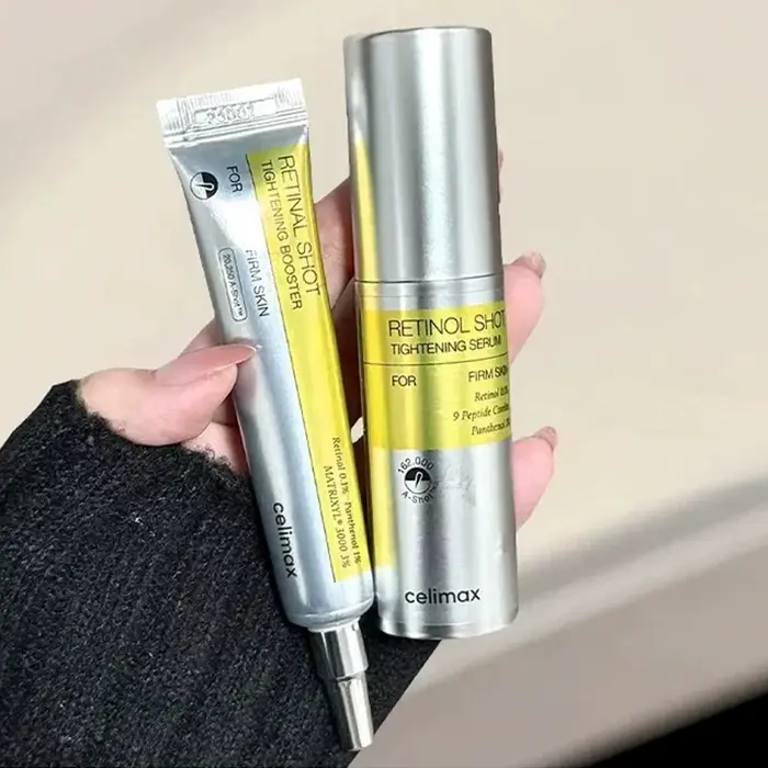 Celimax The Vita A Retinal Shot : Coffret Booster Raffermissant pour la Peau (Crème Contour des Yeux 15ml & Sérum