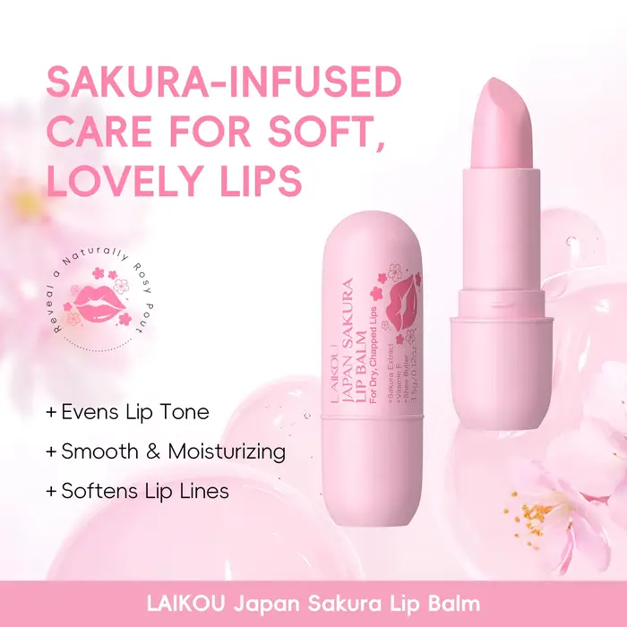 LAIKOU japon Sakura baume à lèvres hydratant repulpant traitement doux radieux soin