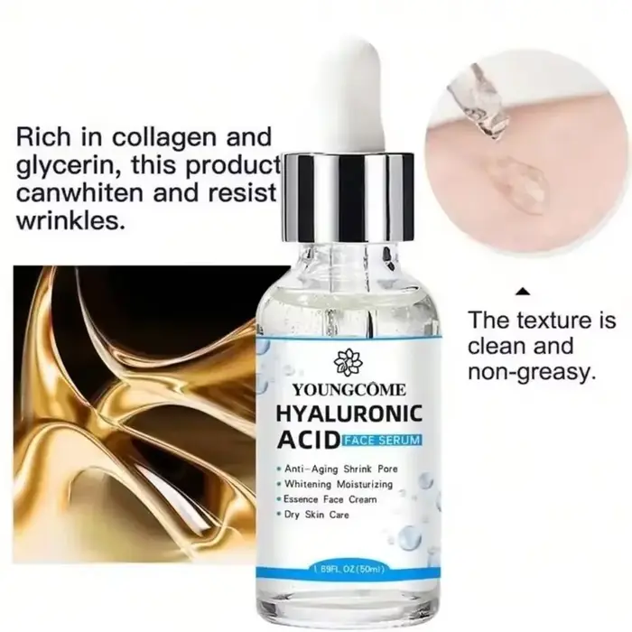 L'acide hyaluronique illumine le teint rétrécit le visage hydratant la peau sèche rendant votre