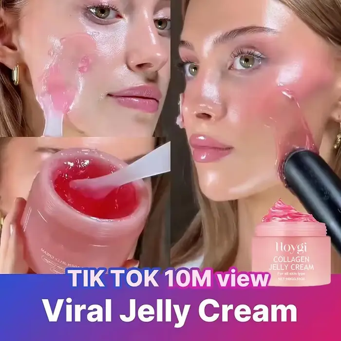 Crème Visage Gelée au Collagène 100g – Soin SPA Nourrissant Hydratant – Resserre les Pores