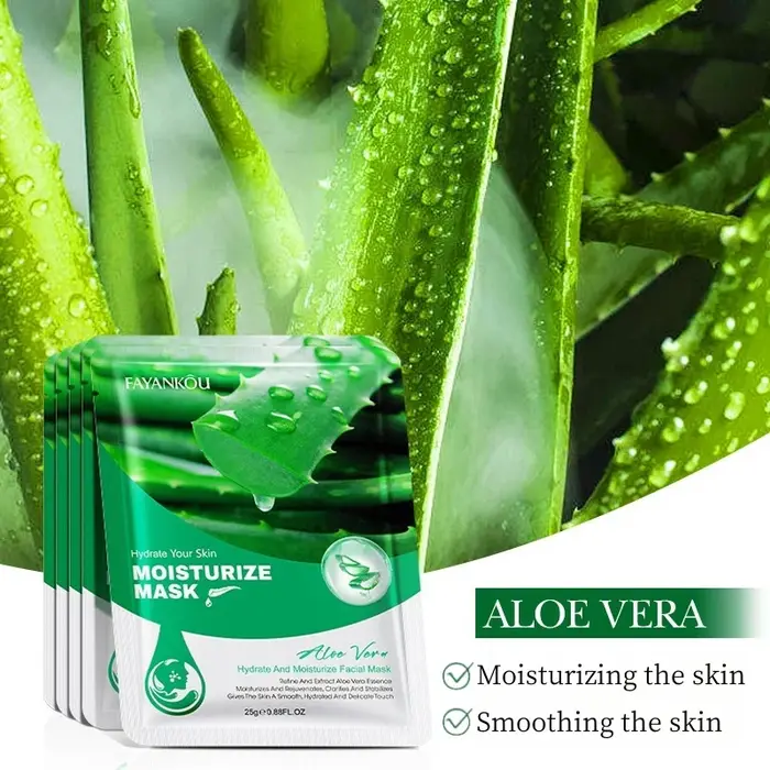 Masque hydratant à l'aloe vera en multi-pack