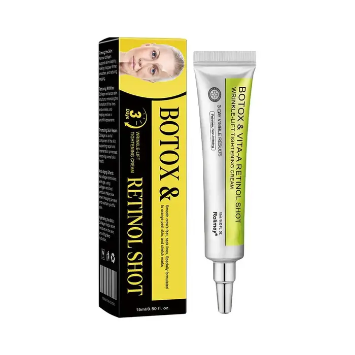 Crème raffermissante anti-rides Rolimey Vita-A Retinol Shot, sans douleur, non irritante, lisse les 