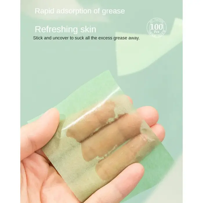 Papier absorbant l'huile pour le visage
