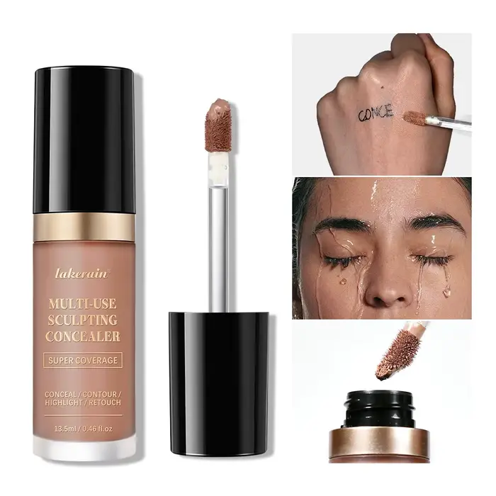 Fond de teint correcteur crème multi-usage sans huile longue durée couverture hydratante Contour surbrillance et retouche maquillage pour le visage