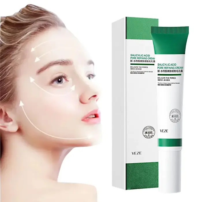 Crème pour le visage à l'acide salicylique, rétrécit les pores, rajeunit, hydratant, nourrissant, él