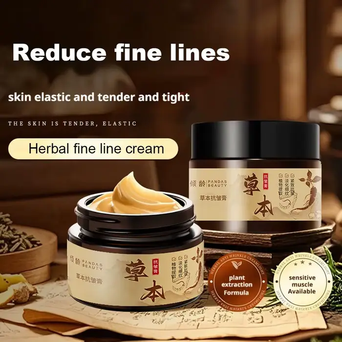 Crème pour le visage Anti-rides à base de plantes