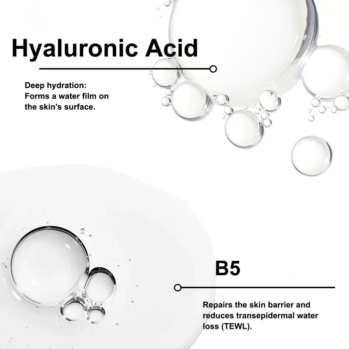 Sérum à l'acide hyaluronique 2% B5, hydratation intense, réparation de la barrière cutanée, apaise les rougeurs, tous types de peaux, 30 ml