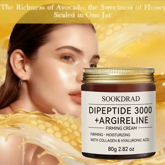 Crème raffermissante Dipeptide3000+Argireline, Collagène et HA, hydratante, visage/cou, tous types d