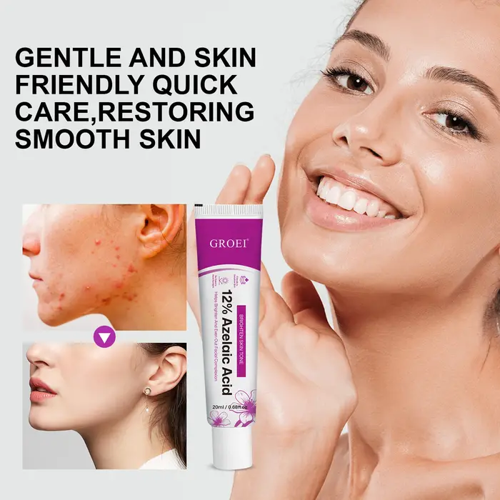 Crème Sérum à 12% d'Acide Azélaïque pour le Soin de la Peau du Visage, Éclaircissante, Hydratante, Contrôle du Sébum, Niacinamide, Panthénol, Routine de Beauté Quotidienne