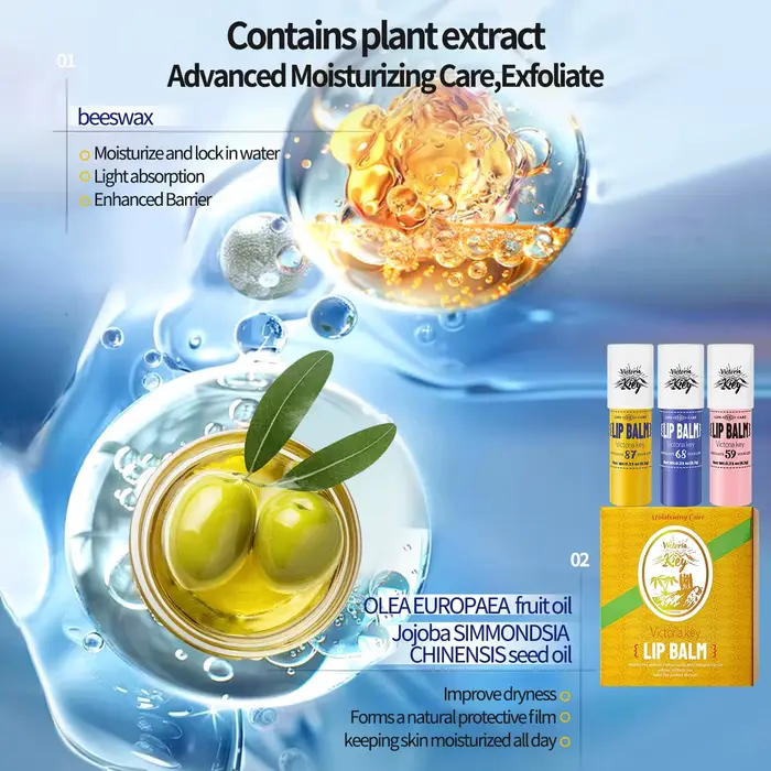 Baume à lèvres hydratant aux extraits de plantes – Nourrir et exfolier
