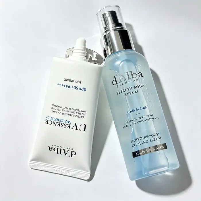 D'Alba 50ml Crème Solaire à la Truffe Blanche Essence UV Violette Hydratante SPF50+ Soin Nourrissant pour la Peau