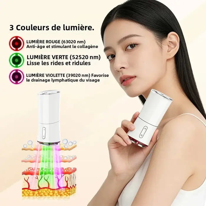 Appareil facial à aspiration sous vide et microcourant EMS