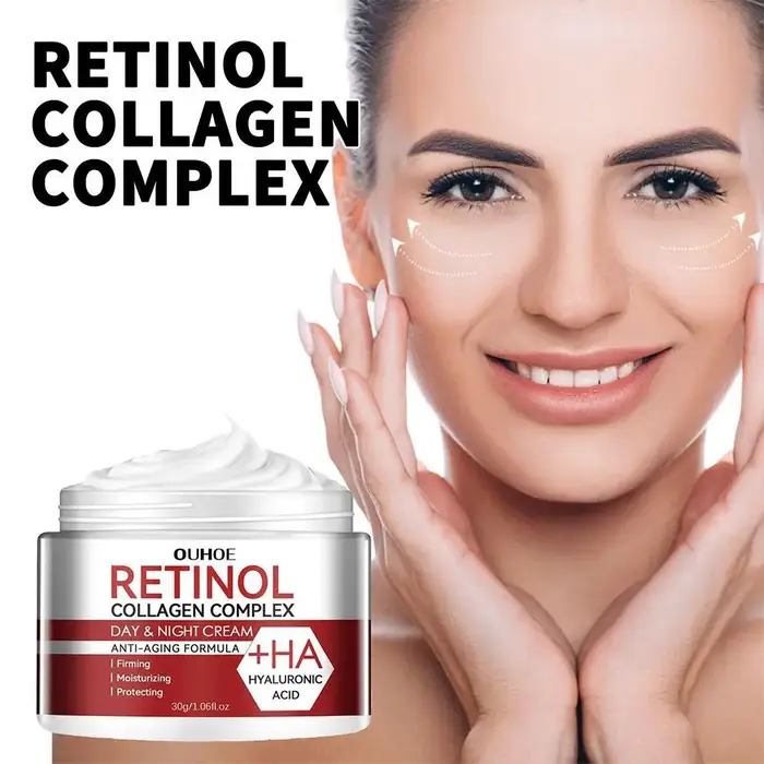 Crème pour le visage à l'acide hyaluronique au rétinol
