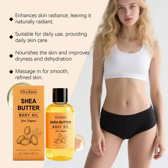 Huile de Massage au beurre de karité 100% naturel
