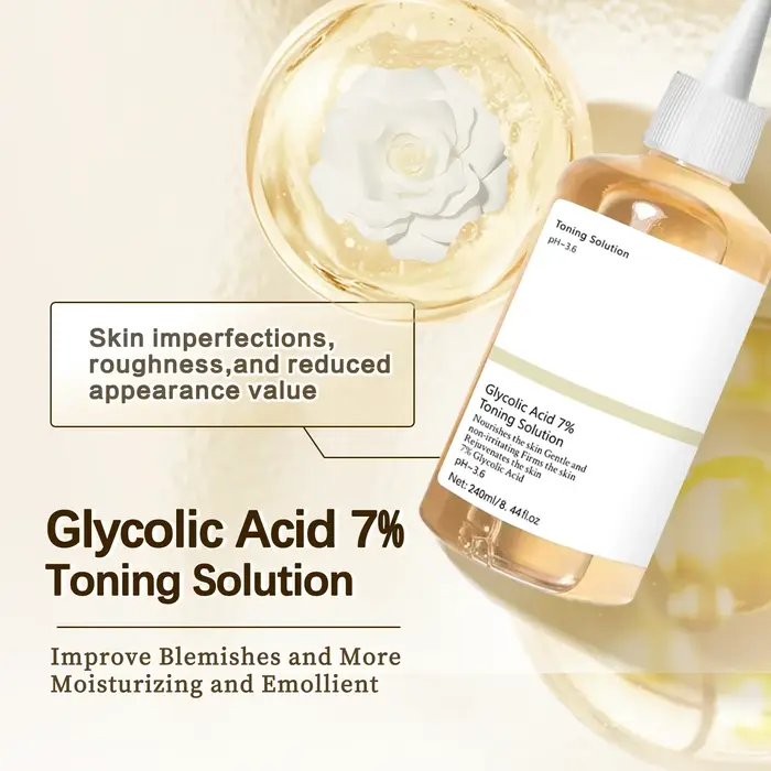 Solution tonifiante à l'acide glycolique 7% pour cent