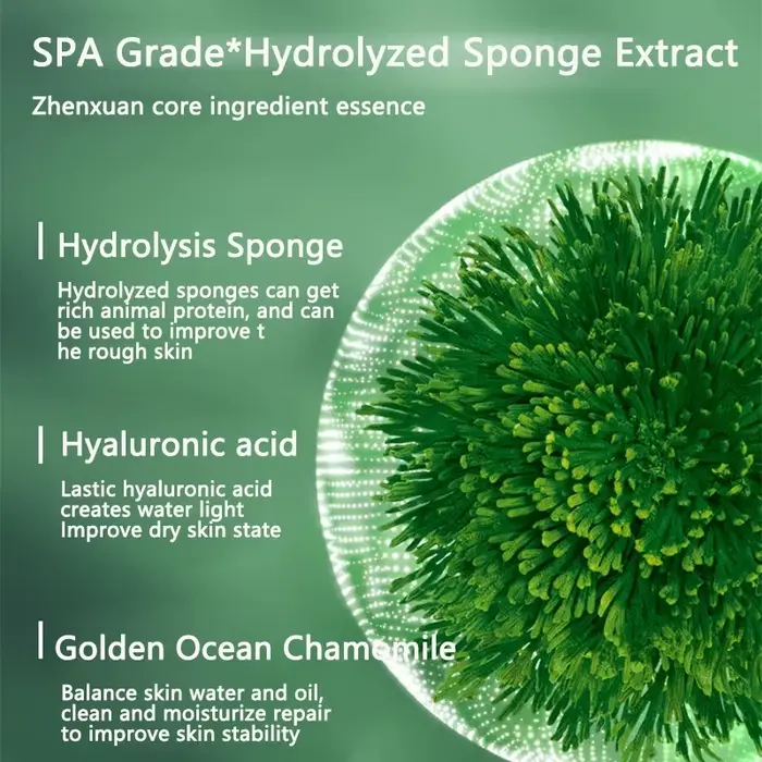 Éponge Microcristal poudre lyophilisée régénération du collagène extrait biologique naturel