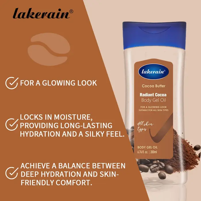 Huile de Gel pour le corps au cacao rayonnante