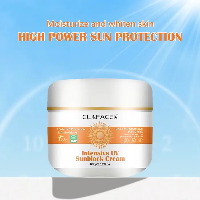 Crème solaire blanchissante pour le visage et le corps