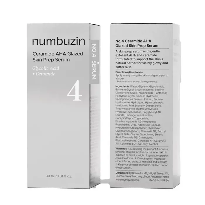 Sérum Numbuzin exfoliant hydratant pour le visage