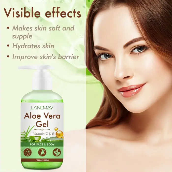 Gel d'aloe Vera à la vitamine C et E pour le visage et le corps