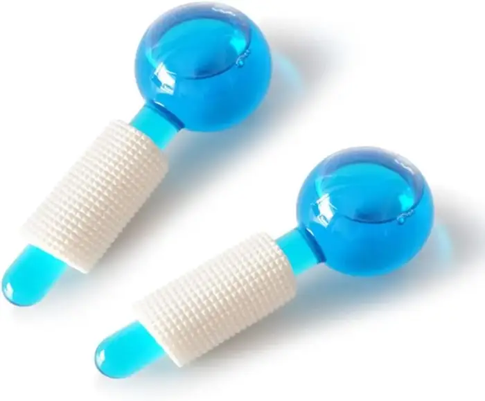 Lot de 2 globes de glace pour massage facial