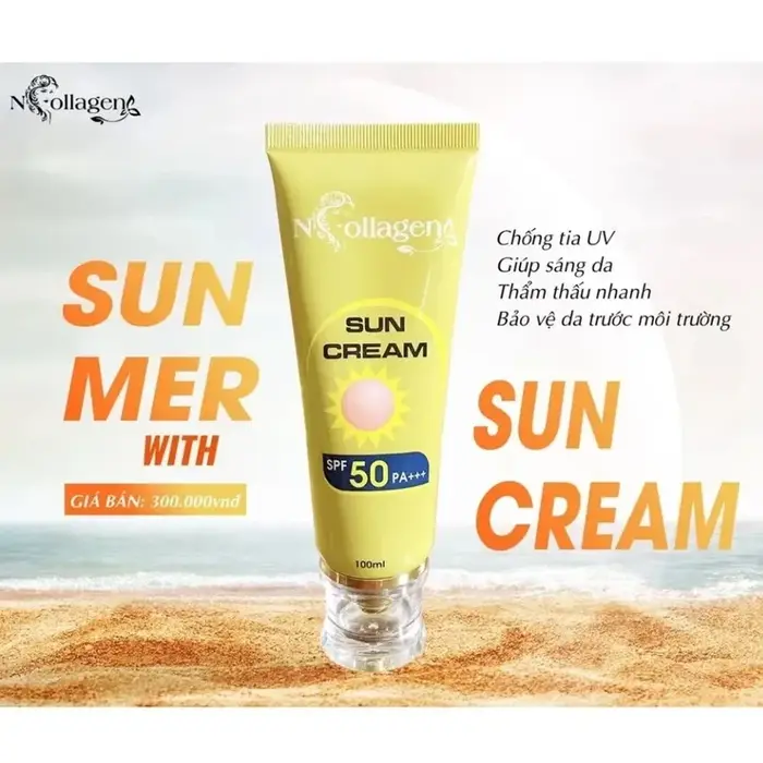 Crème solaire au collagène en flacon de 100 ml, hydratante, protectrice solaire, apaisante, éclaircissante pour le teint
