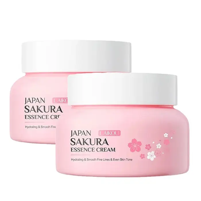 2 pièces LAIKOU japon Sakura Essence crème pour le visage fleur de cerisier lissant