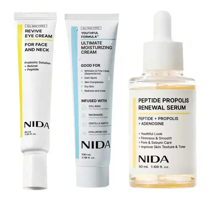 NIDA réparateur apaisant pores hydratant sérum pour les yeux Anti-âge revitalisant Essence crème hydratante ultime quotidienne