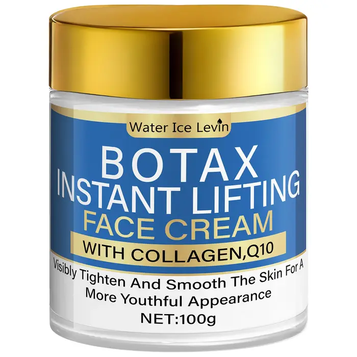 Crème Visage Fermeté à l‘Effet Liftant 100g, au Collagène, Q10 et Céramides, Soin Nutritif Anti-Âge,