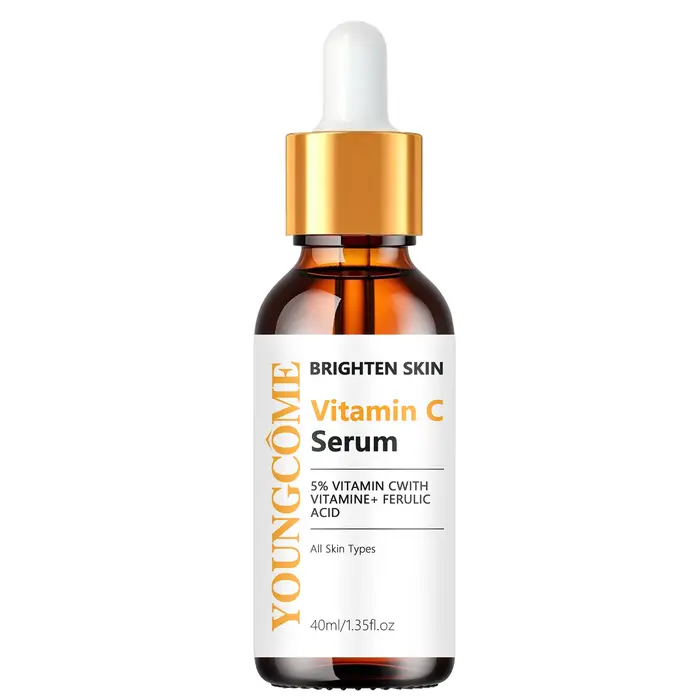 Sérum à la vitamine C avec vitamine E et acide férulique, sérum éclaircissant pour tous types de pea