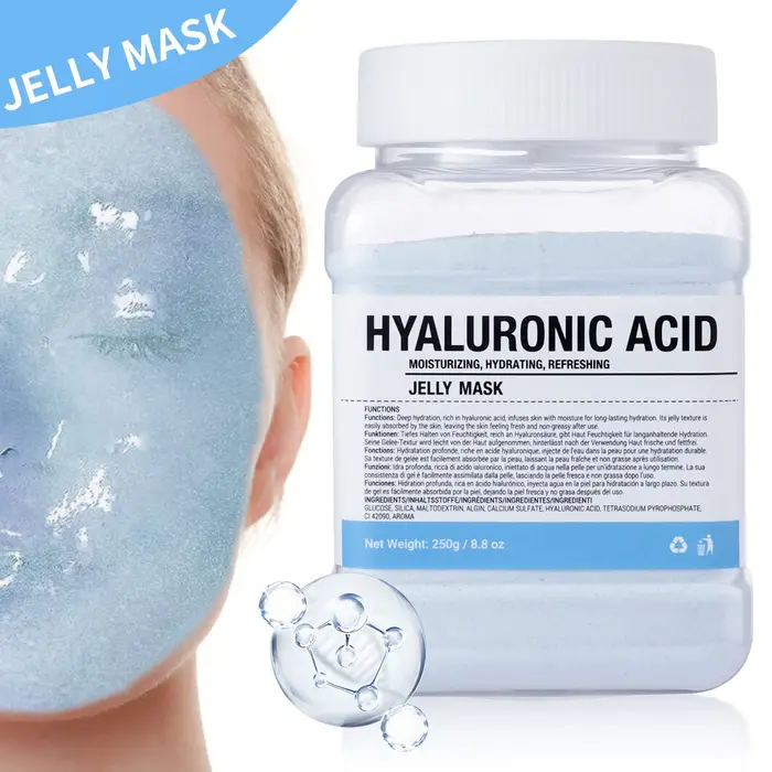 Masque en gelée pour le visage à la rose