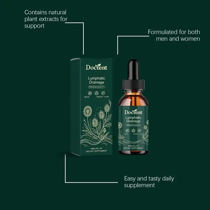 Gouttes de soutien hépatique et de drainage lymphatique avancé avec chardon-Marie et pissenlit – Nettoyant détoxifiant