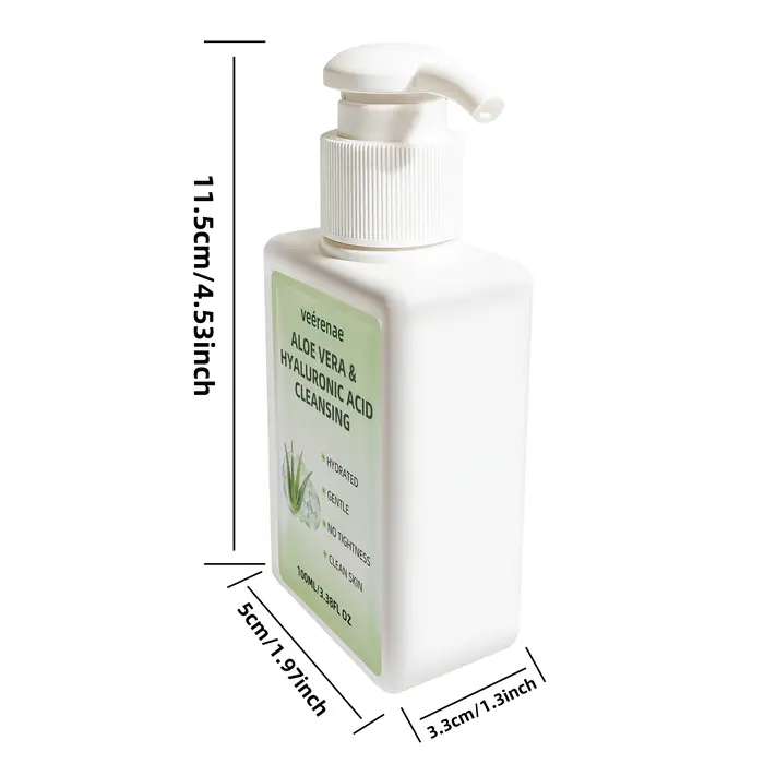 Nettoyant à l'aloe vera et à l'acide hyaluronique |   Nettoyant visage hydratant en profondeur et do