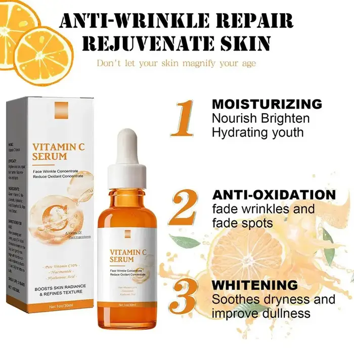 Sérum dissolvant de rides à la vitamine C pour le visage