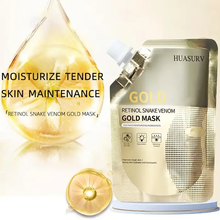 Masque Facial décollable doré