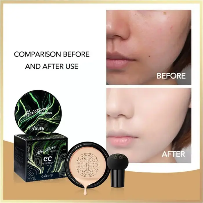 BB CC crème visage fond de teint correcteur coussin champignon Base imperméable éclaircir maquillage éclaircissant ton