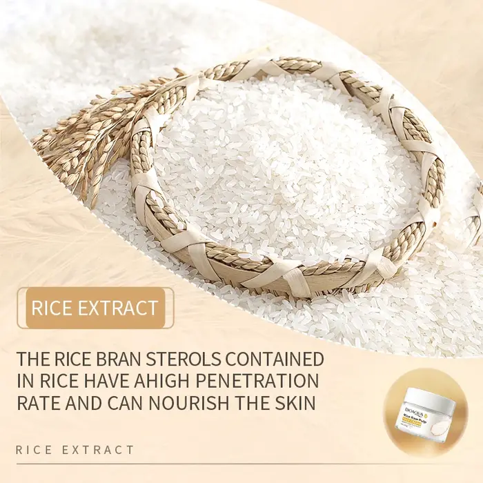 Purée de riz crème pour le visage hydratante blanchissante
