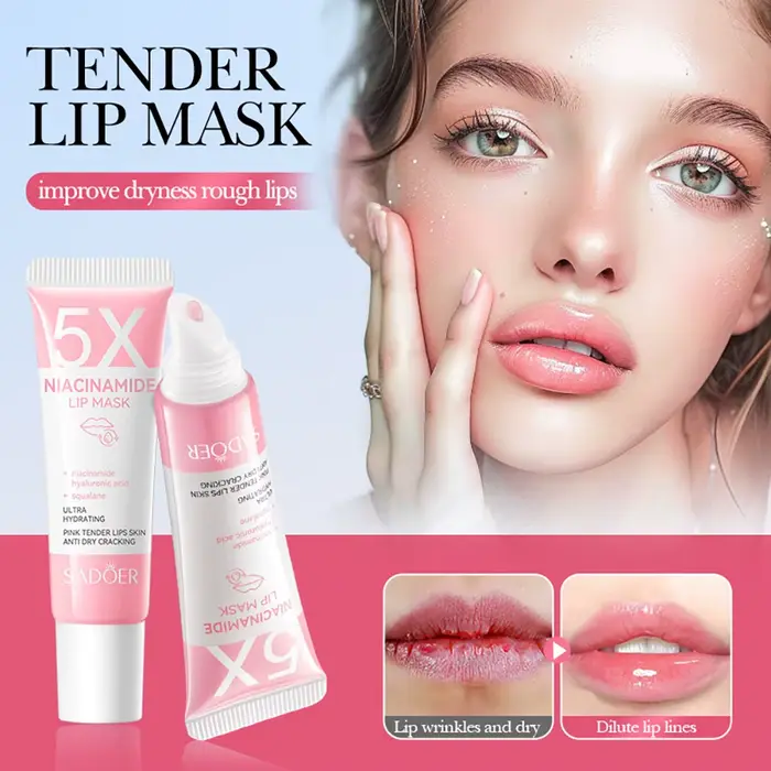 Masque pour les lèvres repulpant en Niacinamide 5X – Hydratation intense et anti-séchage