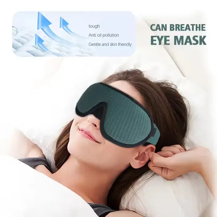 Masque pour les yeux de sommeil Contour 3D adapté aux dormeurs secondaires -100% occultant doux et sans stress -