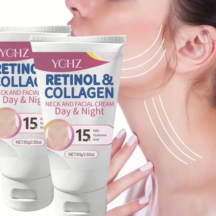Crème raffermissante pour le cou au rétinol et au collagène - Hydratant facial au complexe