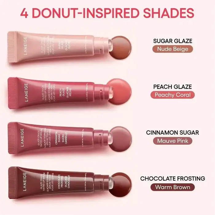 Laneige beurre de fruits bonbons sucrés Essence beignet léger hydratation brillant à lèvres huile rouge