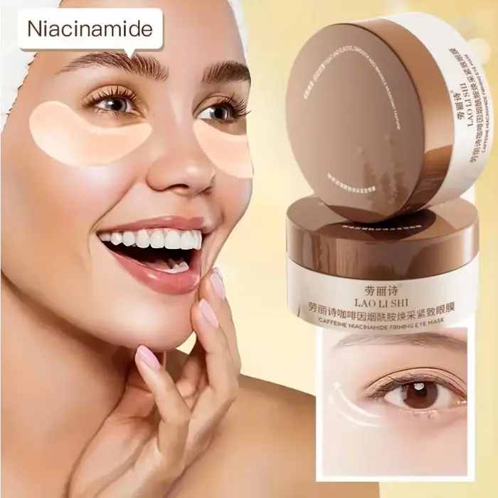Boîte de 60 masques pour les yeux raffermissants à la caféine et à la nicotinamide