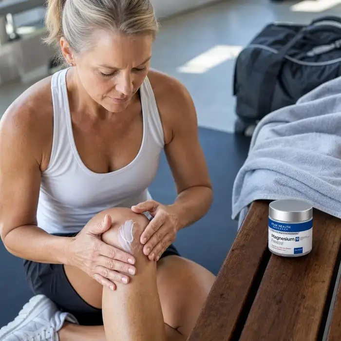 Crème Hydratante Magnésium 12 60ml par Peak Health Research Hydrate en profondeur, apaise la peau, crème apaisante pour le corps.