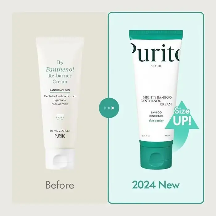 Crème à l'essence de bambou Purito coréenne