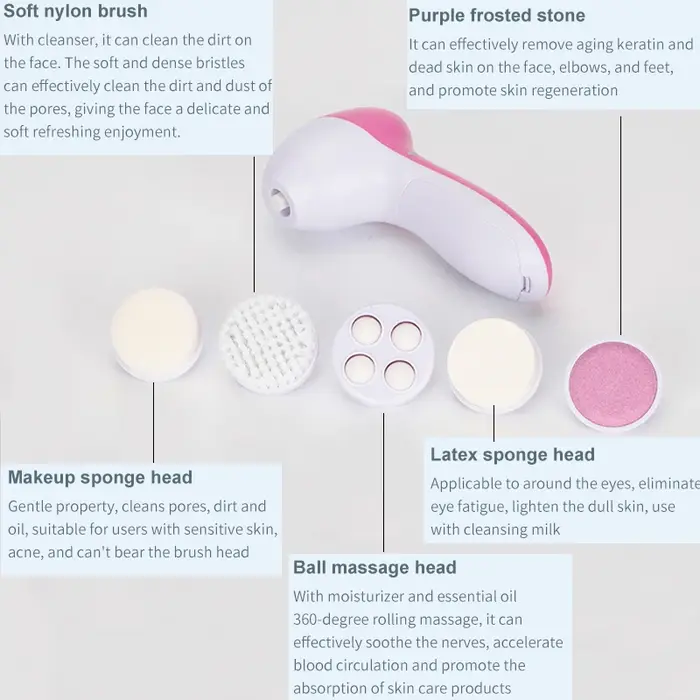 Brosse nettoyante visage 5 en 1