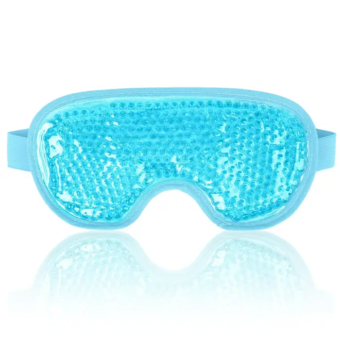 Masque pour les yeux rafraîchissant avec perle de gel pour les yeux gonflés, compresse froide réutil