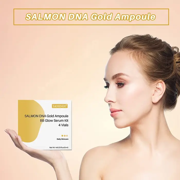 Sérum ADN de saumon 4/12 flacons BBGLOW AQUA Acide hyaluronique Essence de soin du visage Solution liquide hydratante SANENDI Soins de la peau coréens