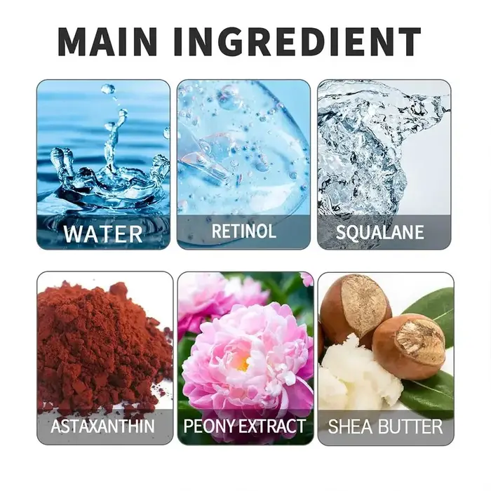 La crème pour les yeux au rétinol améliore l'élasticité de la peau et soulage le liquide d'essence de cernes pour le