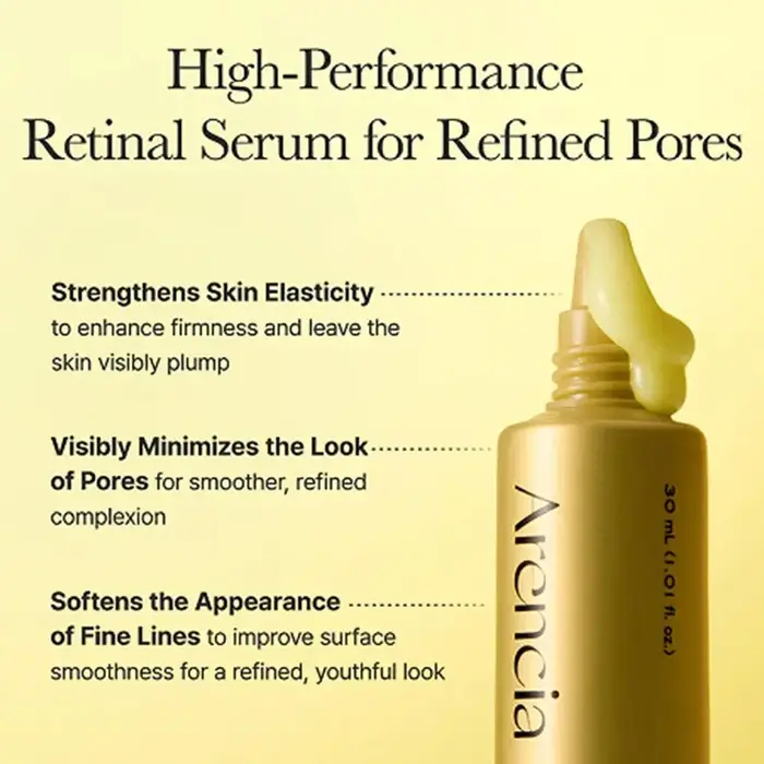 Crème Booster Rétinol Arencia Infusée à la Caféine – Essence Anti-Âge Raffermissante