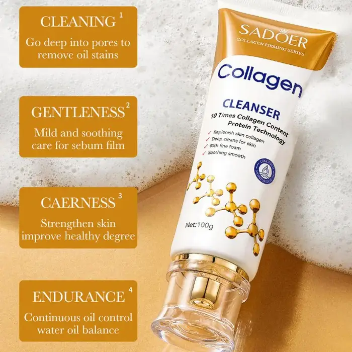 Mousse nettoyante au collagène
